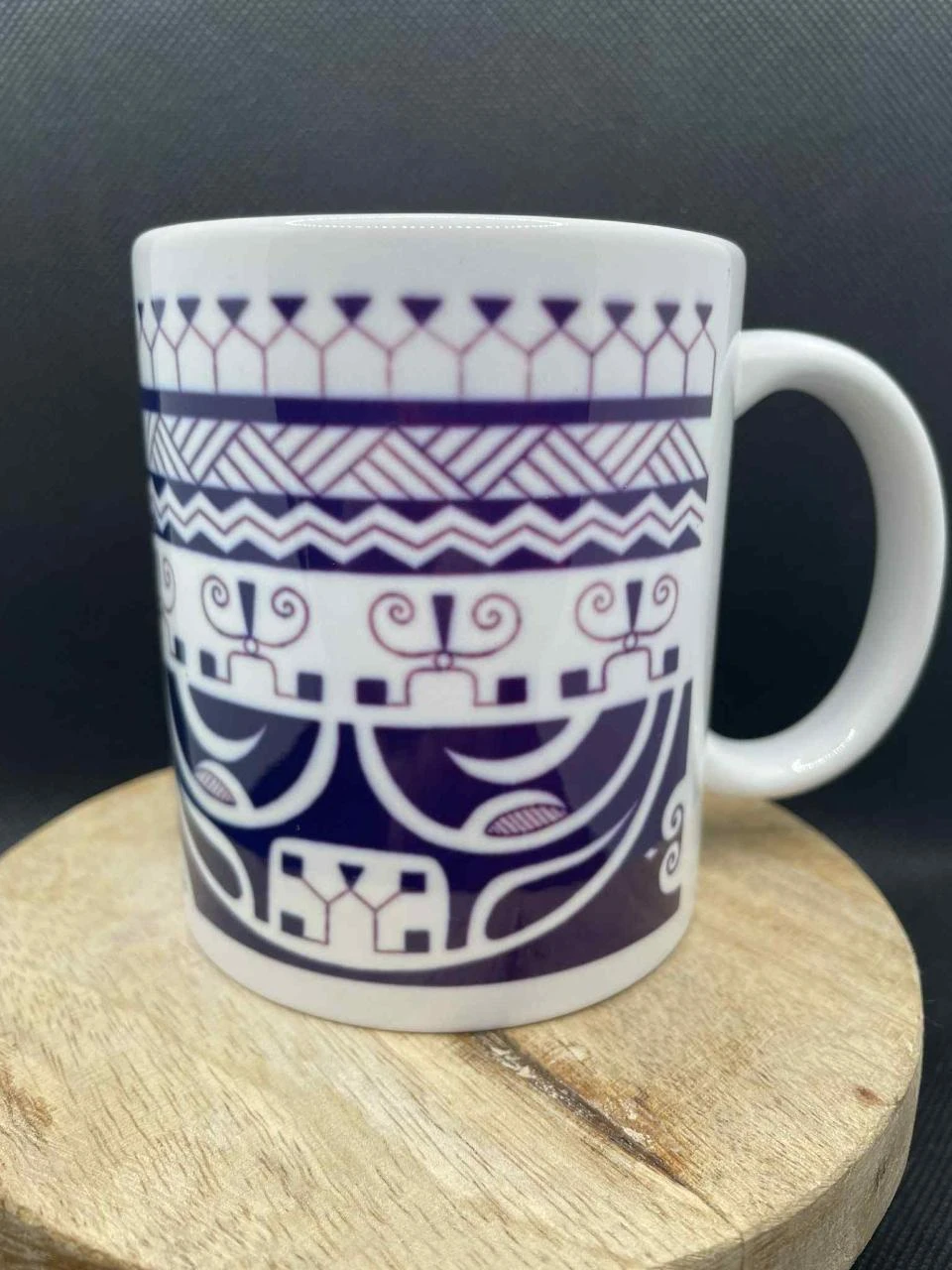 ☕ Taza de cerámica – Tahití • Tatuaje polinesio • Patutiki 🌺🌊 – photo 3
